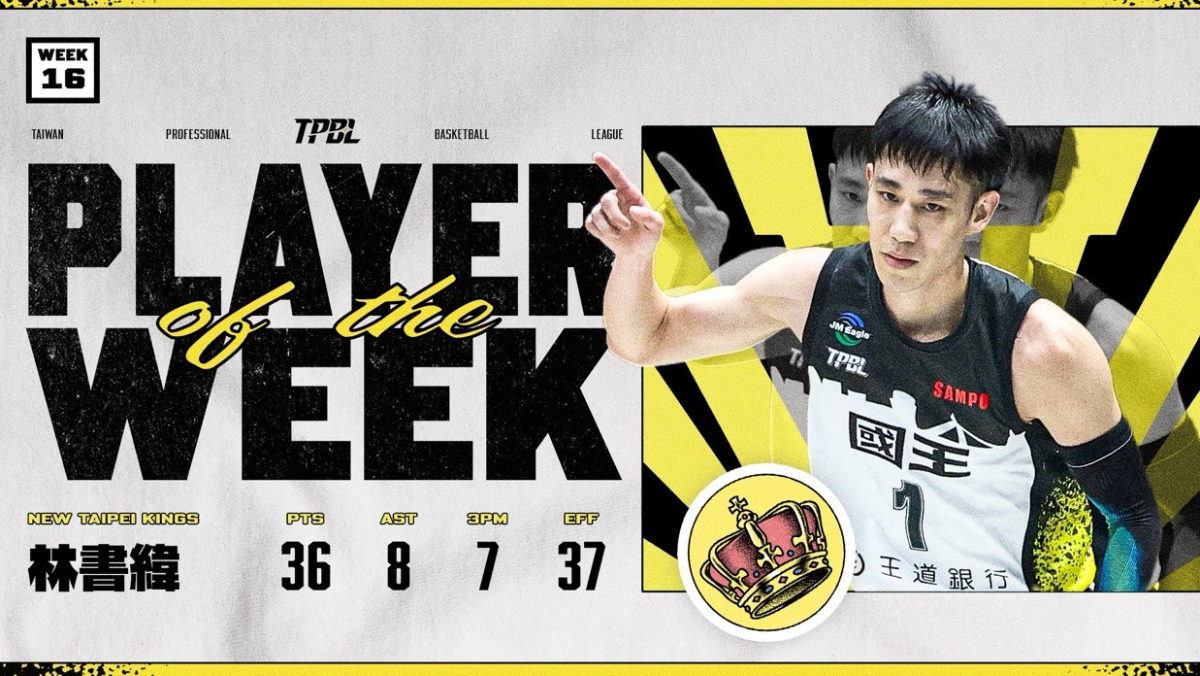 豪取36 分轟破魔鬼主場　林書緯率國王南下取勝奪週MVP